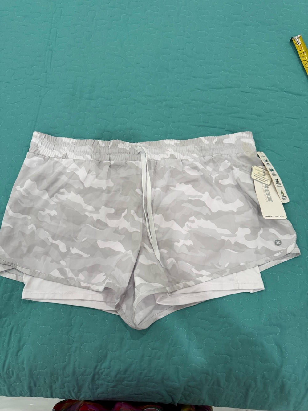 Gray Camo Women’s Running Shorts - Lightweight Athletic Shorts